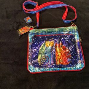 NWT foiled Laurel Burch crossbody bag